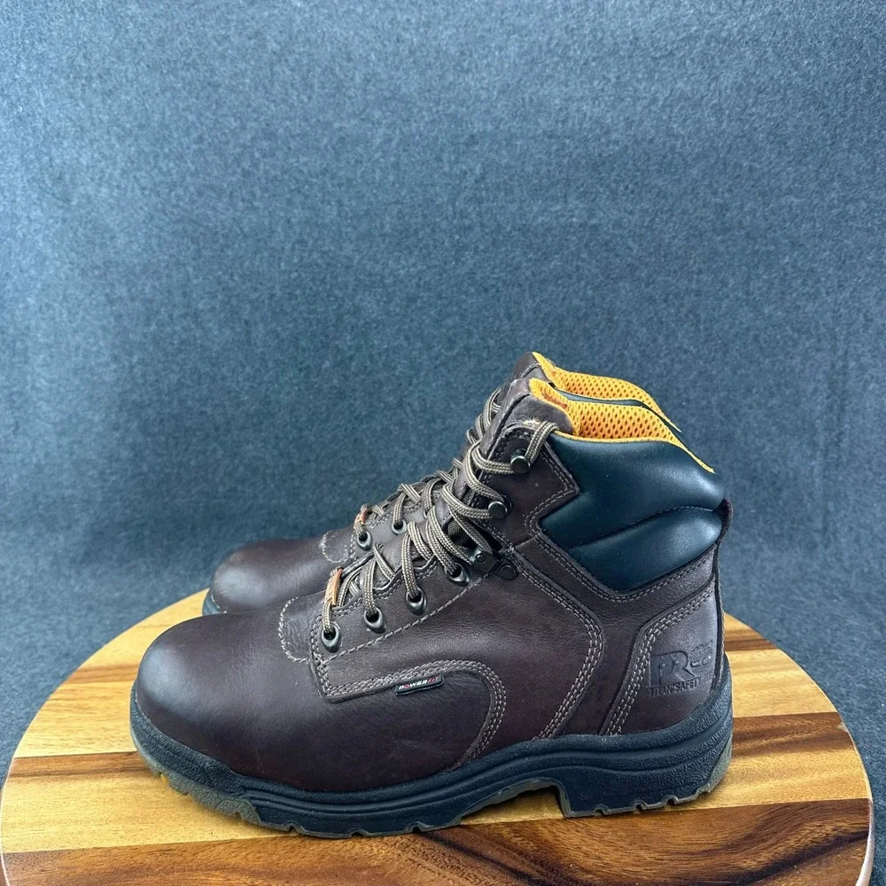 Timberland Pro Series 26078 Titan Brown Leather Steel Toe Work Boots Men's 9W